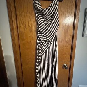 BHLDN Carissa Cowl-Neck Draped Printed Midi Dress